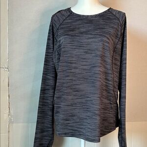 Tek Gear DryTek Womens Long Sleeve Black White Tee. Size XL